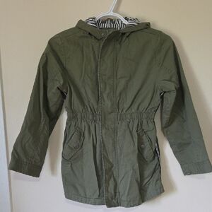 Hem Olive Hooded Raincoat for Kids